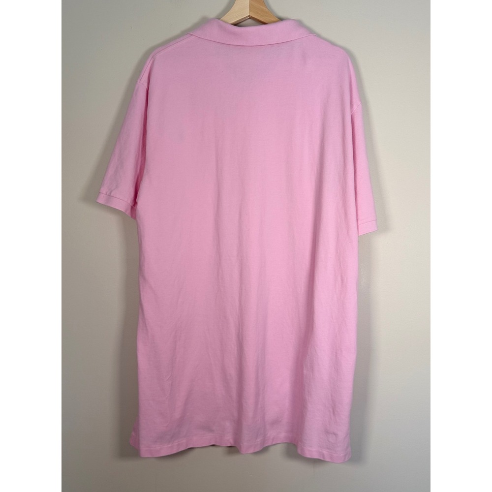 Polo‎ Ralph Lauren Mens XLT Pink Short Sleeve Pique Polo Shirt Blue Pony Logo - Picture 4 of 6